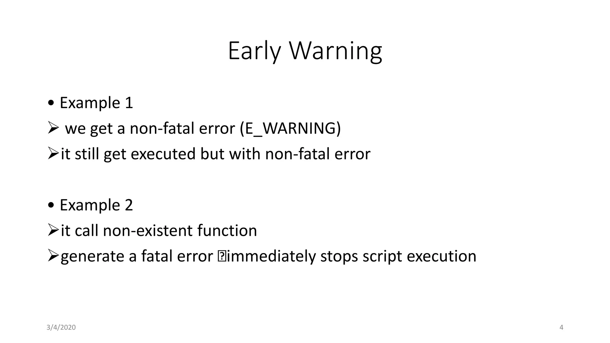 Error handling | PPTX
