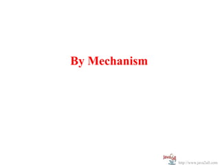 By Mechanism




               http://www.java2all.com
 