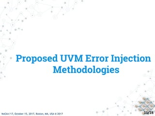 On Error Injection for NoC Platforms: A UVM-based Practical Case Study ...