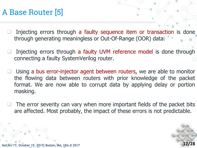 On Error Injection for NoC Platforms: A UVM-based Practical Case Study ...