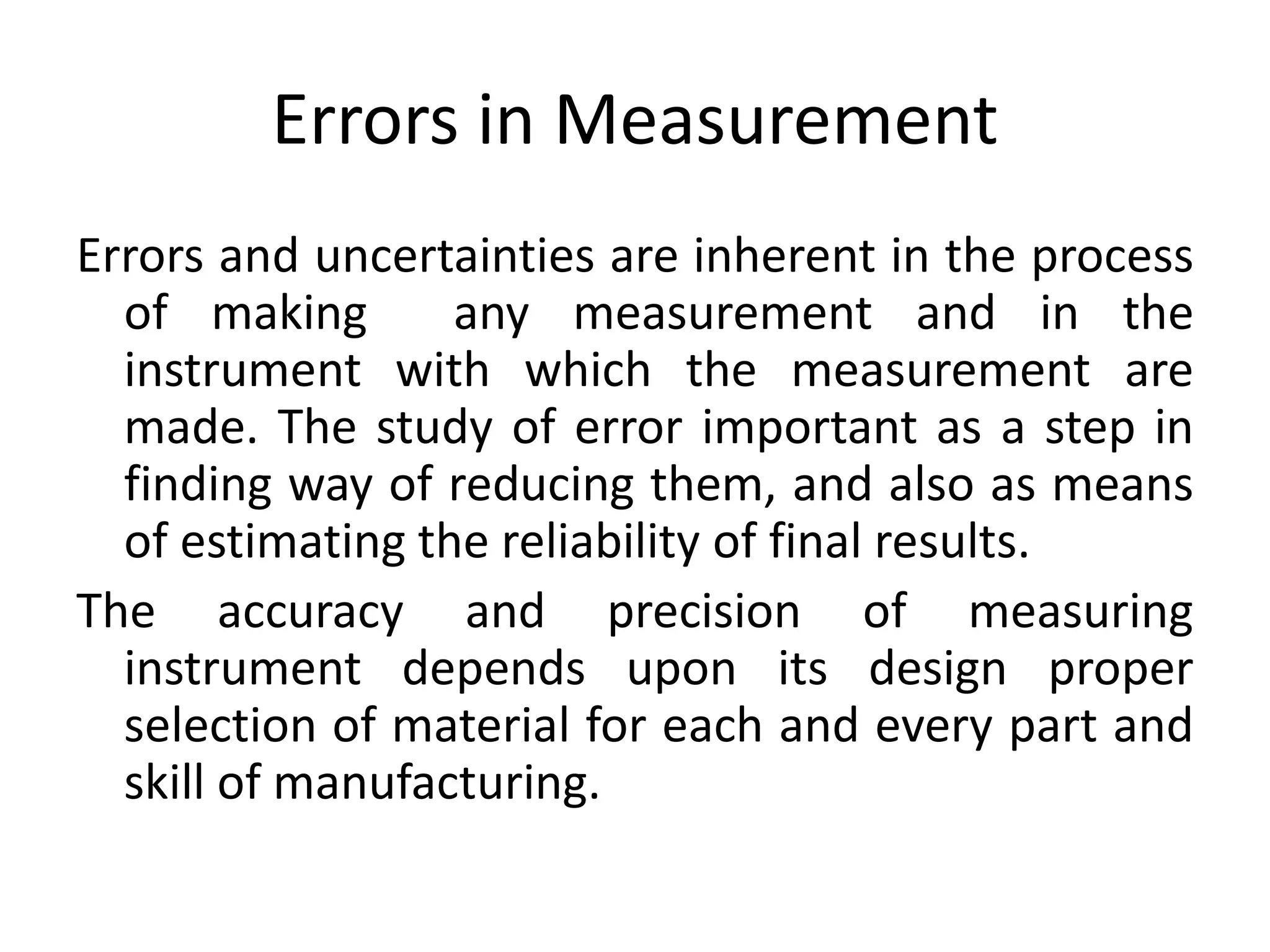 Error in measurement | PPTX