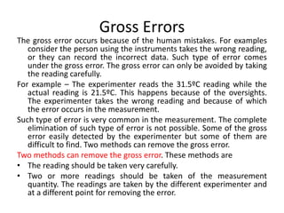 Error in measurement | PPTX | Physics | Science