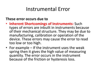 Error in measurement | PPTX | Physics | Science