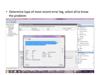 Program Error Log Error log | PPTX