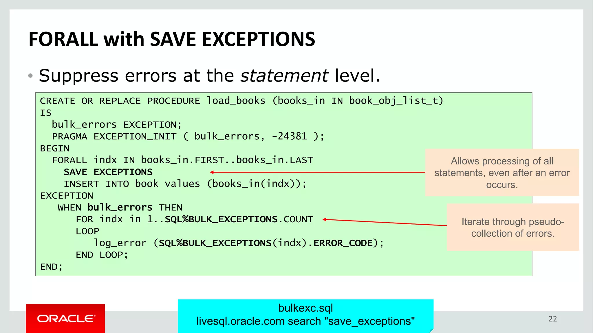Error Management Features of PL/SQL | PPT | Free Download