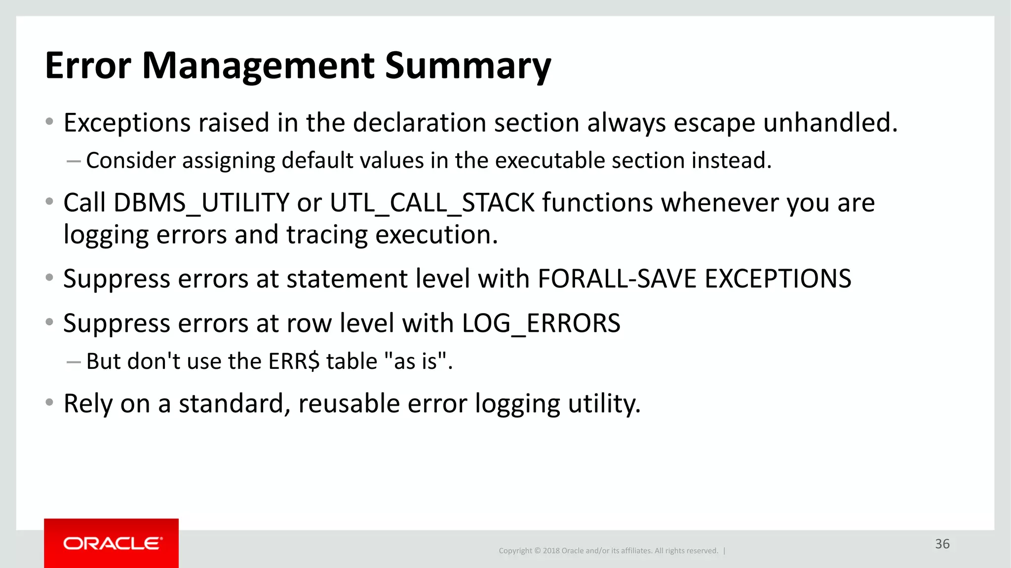 Error Management Features of PL/SQL | PDF