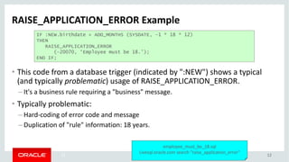Error Management Features of PL/SQL | PDF