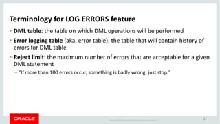 Log Error Table Error Management Features of PL/SQL | PDF