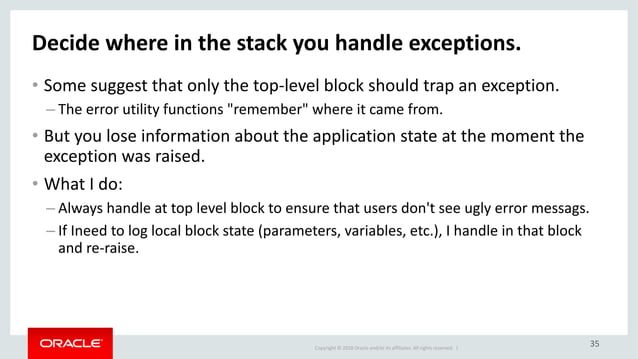 Error Management Features of PL/SQL | PPT | Free Download