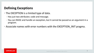 Error Management Features of PL/SQL | PPT | Free Download
