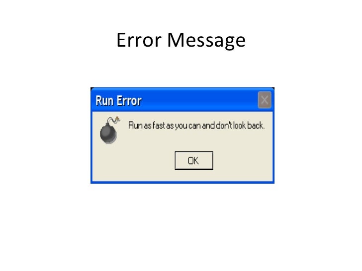 Show error messages