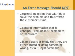Error Messages In Software Applications | PPT
