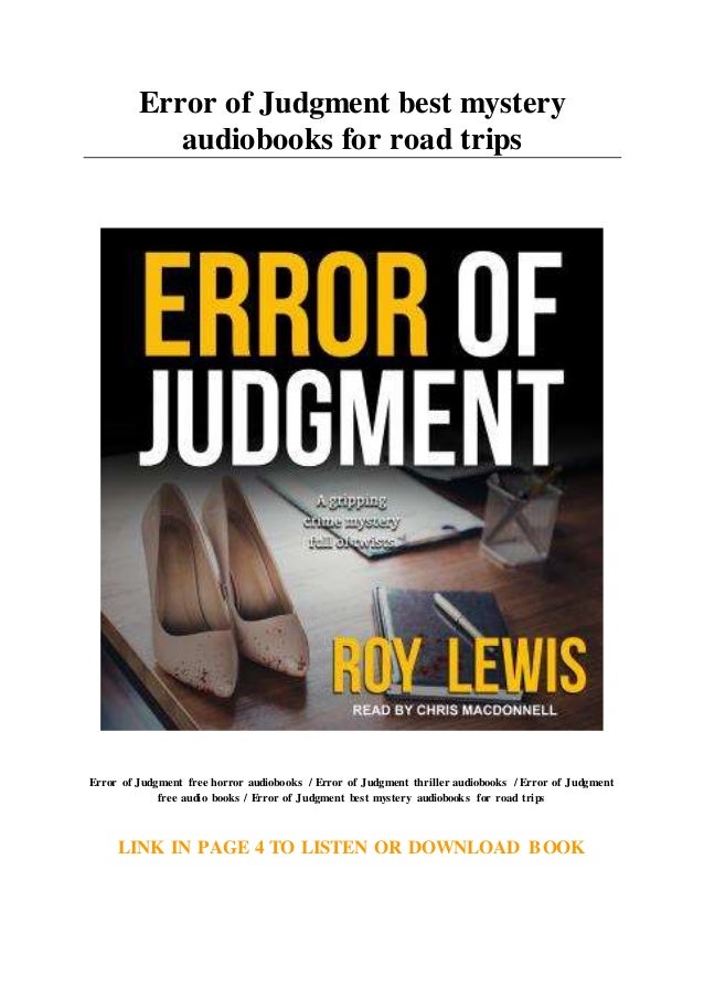 Error of Judgment best mystery audiobooks for road trips