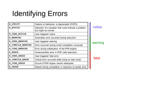 Error reporting in php | PPT
