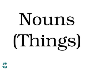 Nouns
(Things)
 