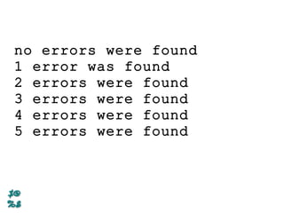 no errors were found
1 error was found
2 errors were found
3 errors were found
4 errors were found
5 errors were found
 