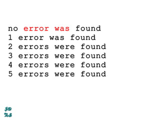 no error was found
1 error was found
2 errors were found
3 errors were found
4 errors were found
5 errors were found
 