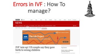 Errors in IVF : How To
manage?
 