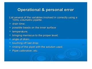 Errors -  pharmaceutical analysis -1