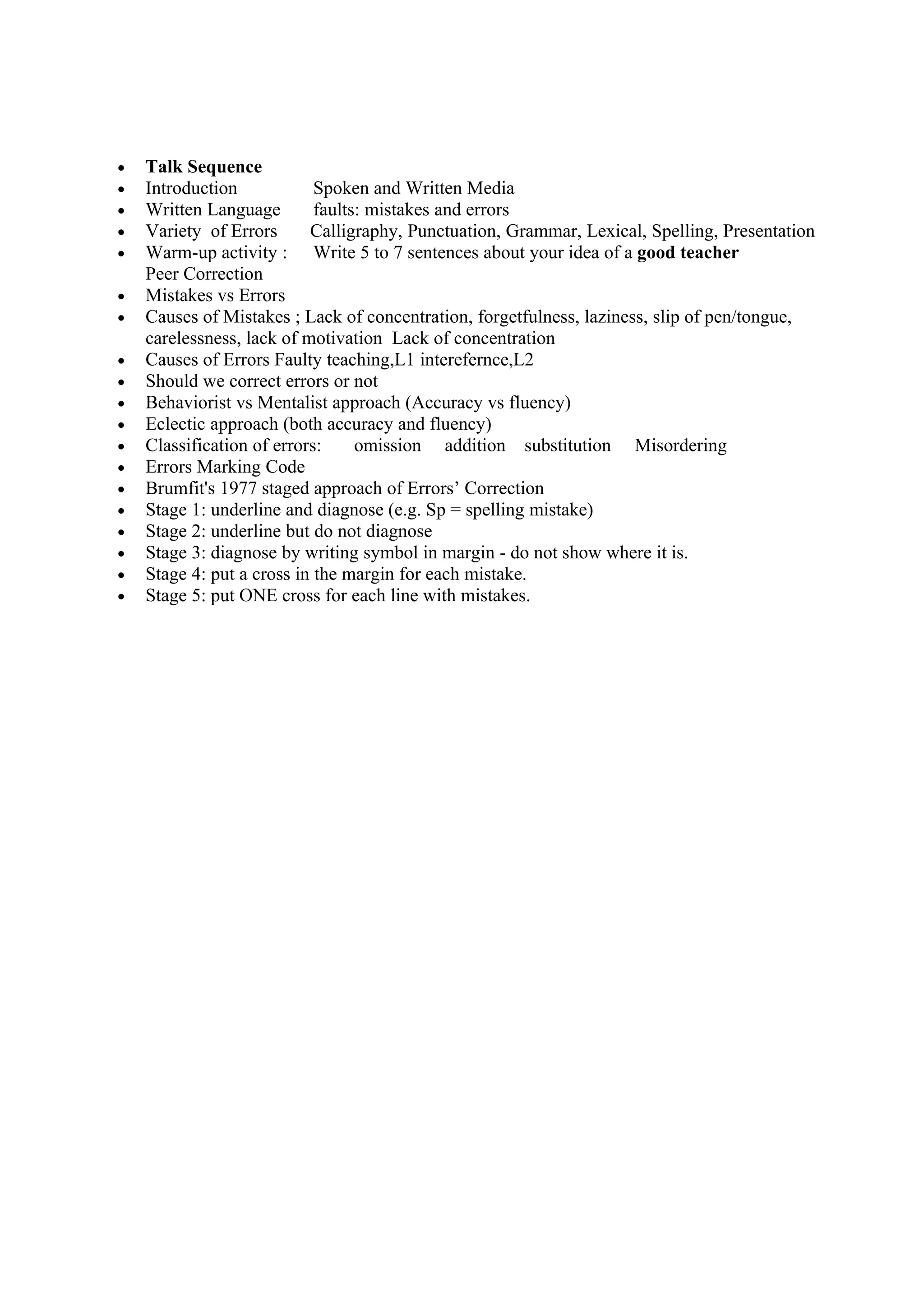 Errors analysis | DOC