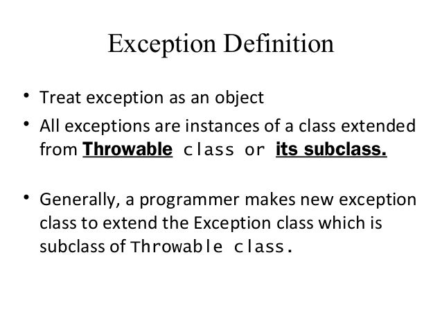 Errors and exception