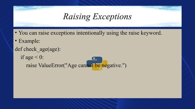 Mastering Errors and Exceptions in Python: A Comprehensive Guide | PPTX