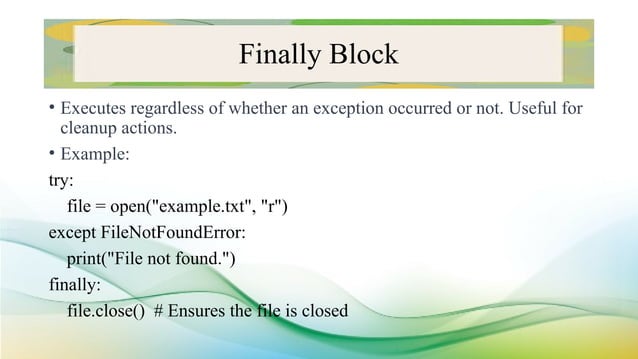 Mastering Errors and Exceptions in Python: A Comprehensive Guide | PPTX