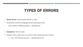 Errors and Exceptions - in - Python.pptx