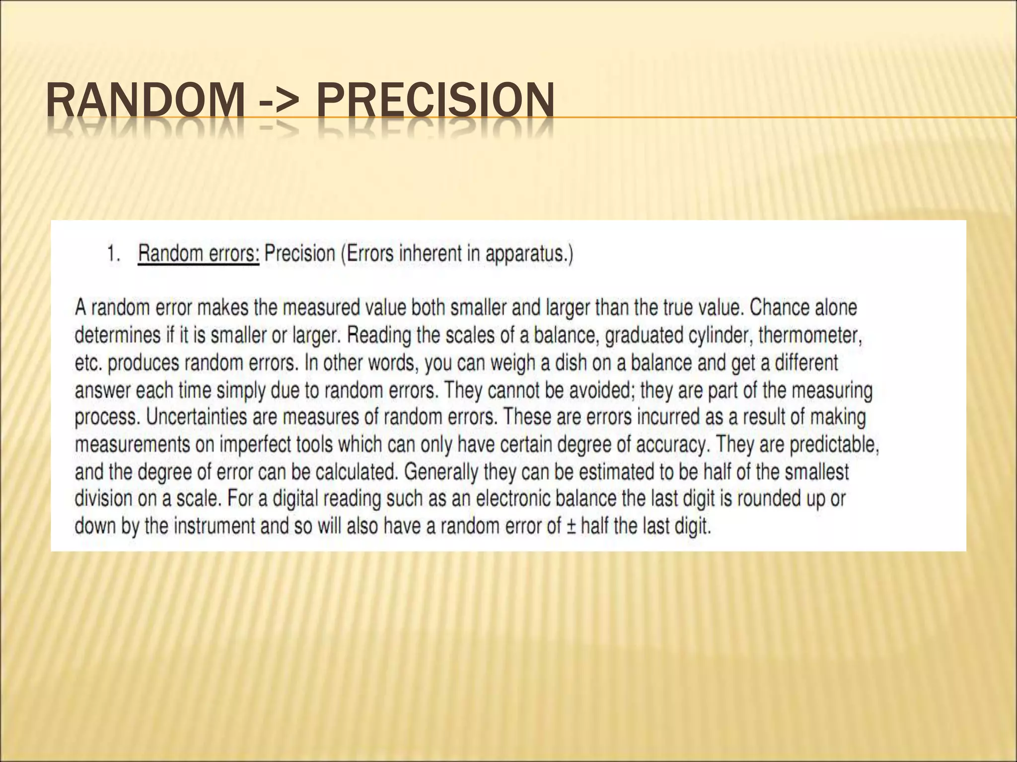 RANDOM -> PRECISION
 