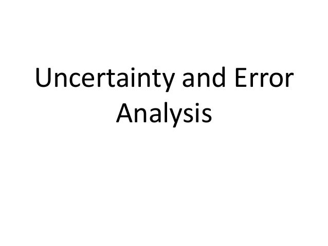 Error Analysis Uncertainty 8