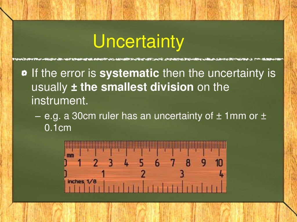 Errors and uncertainty