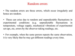 Errors in measurement | PPTX