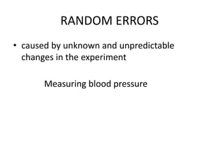 Errors In Science ERRORS IN EXPERIMENTAL MEASUREMENTS IN SCIENCE | PPTX