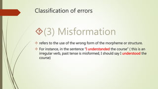 Misformation Form Error taxonomies | PPTX
