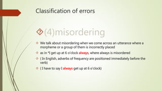 Misordering Error taxonomies | PPTX
