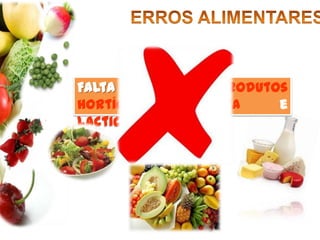 ERROS ALIMENTARESFaltade Produtos Hortícolas, Fruta e Lacticínios