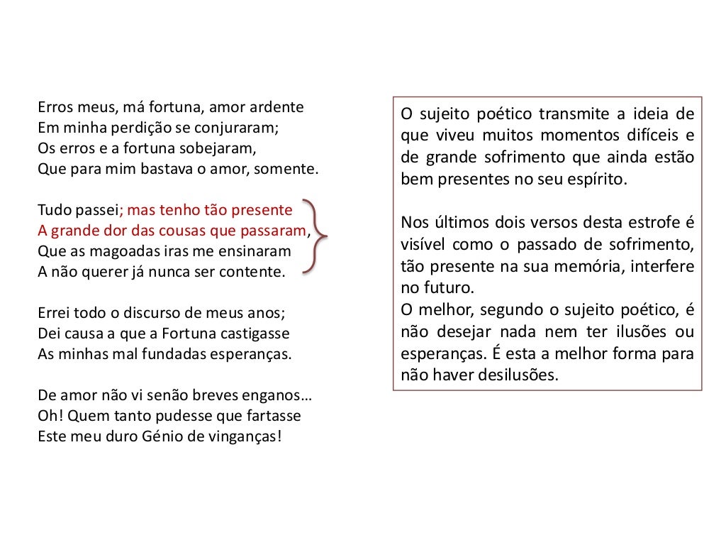 Erros Meus Má Fortuna Amor Ardente Analise