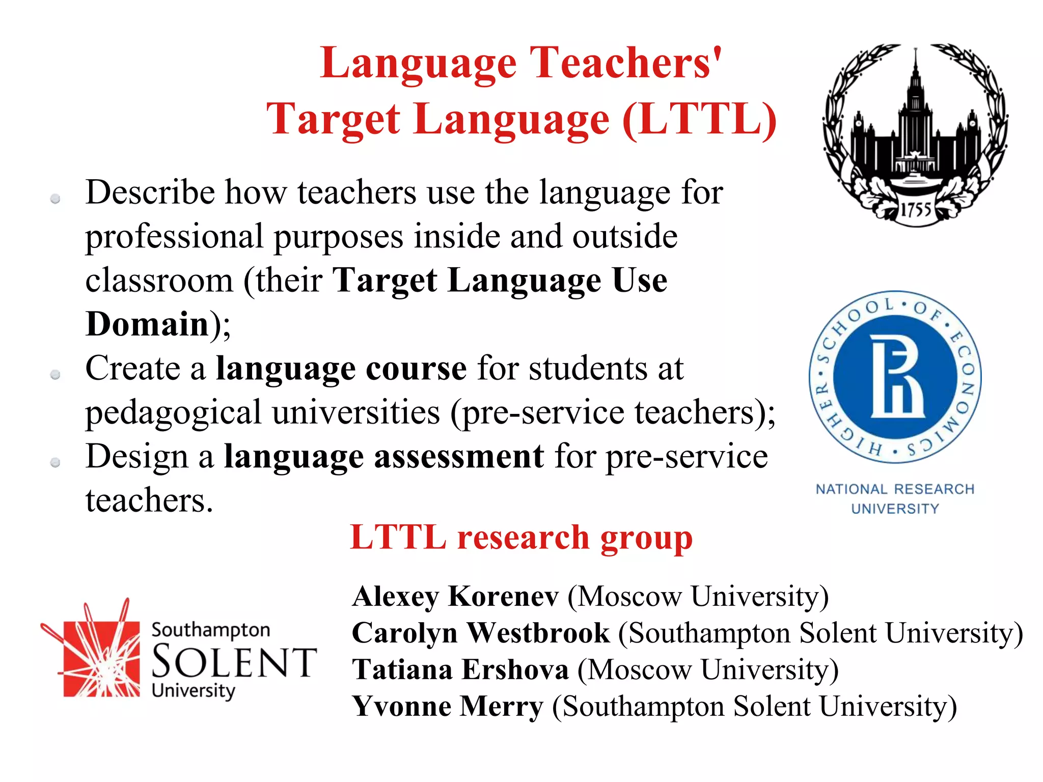 Language Teachers' Target Language (LTTL): Assessing Student Writing | PPT