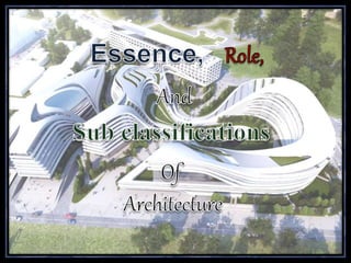 E, r, s of architecture