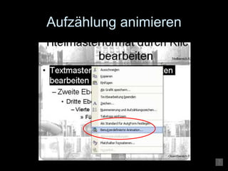 Aufzählung animieren 