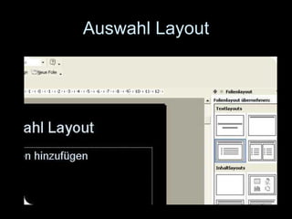 Auswahl Layout 