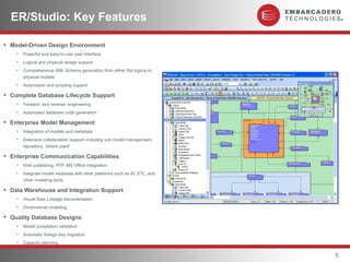 Database Tools - ER Studio Facts and Features | PPT