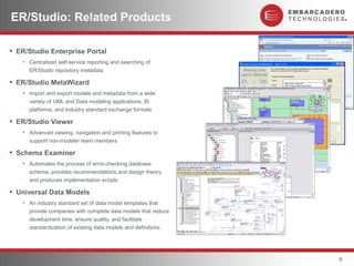 Database Tools - ER Studio Facts and Features | PPT