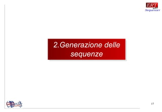 17
2.Generazione delle
sequenze
2.Generazione delle
sequenze
 