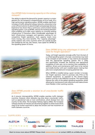 ERTMS Fact Sheet 1 - From trucks to trains | PDF