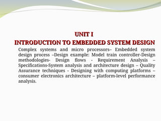 Comprehensive Overview of Embedded System Design Principles and ...