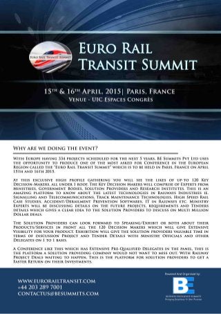 Euro Rail Transit Summit