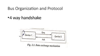 Bus Organization and Protocol
•4 way handshake
 