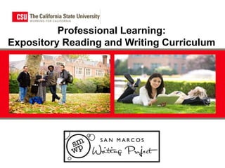 Professional Learning:
Expository Reading and Writing Curriculum
 