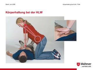 Körperhaltung bei der HLW Stand: Juni 2008 Körperhaltung bei HLW  | Folie  